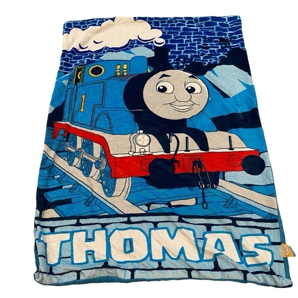 Thomas The Tank Engine Blanket Throw Baby Toddler Blanket Blue 2013 4/$20 🛑